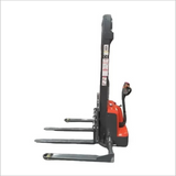 1.3T Full Electric Adjustable Straddle Stacker 2.5M Lift Lithium Battery