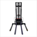 1.3T Full Electric Adjustable Straddle Stacker 2.5M Lift Lithium Battery