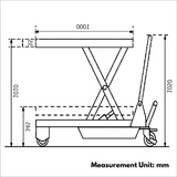 200KG Rough Terrain Manual Scissor Lift Table