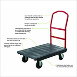 900kg OEASY Platform Trolley with 200mm TPR castors