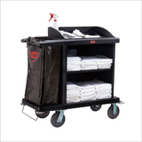 GRANDMAID Black Fine Housekeeping Cart